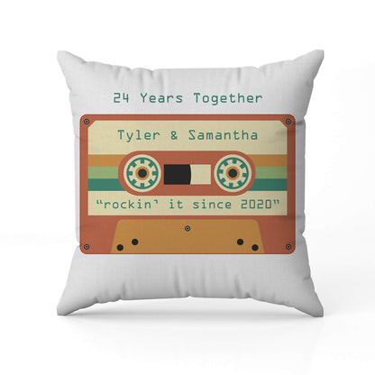 24 Years Together - Personalized 24 Year Anniversary gift For Parents, Husband or Wife - Custom Pillow - MyMindfulGifts