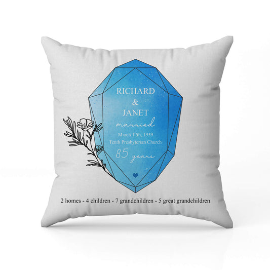 85 Years - Personalized 85 Year Anniversary gift For Parents or Grandparents - Custom Pillow - MyMindfulGifts