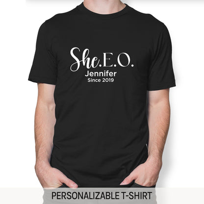 She.E.O - Personalized Birthday or Christmas gift For Startup Founder - Custom Tshirt - MyMindfulGifts