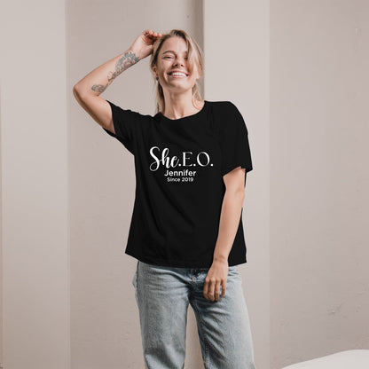 She.E.O - Personalized Birthday or Christmas gift For Startup Founder - Custom Tshirt - MyMindfulGifts