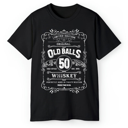 Old Balls 50 Years - Personalized 50th Birthday gift For 50 Year Old Men - Custom Tshirt - MyMindfulGifts