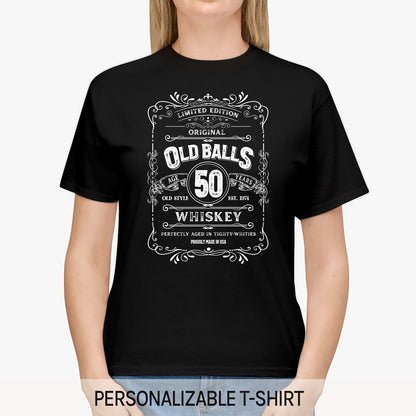 Old Balls 50 Years - Personalized 50th Birthday gift For 50 Year Old Men - Custom Tshirt - MyMindfulGifts