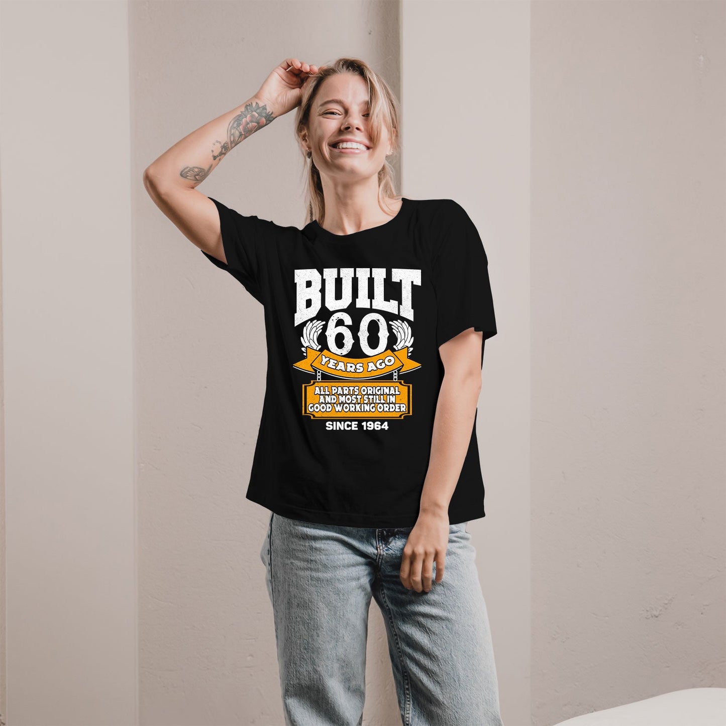 Built 60 Years Ago - Personalized 60th Birthday gift For 60 Year Old - Custom Tshirt - MyMindfulGifts