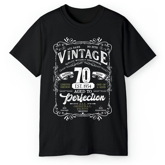 Matured 70 Years - Personalized 70th Birthday gift For 70 Year Old - Custom Tshirt - MyMindfulGifts