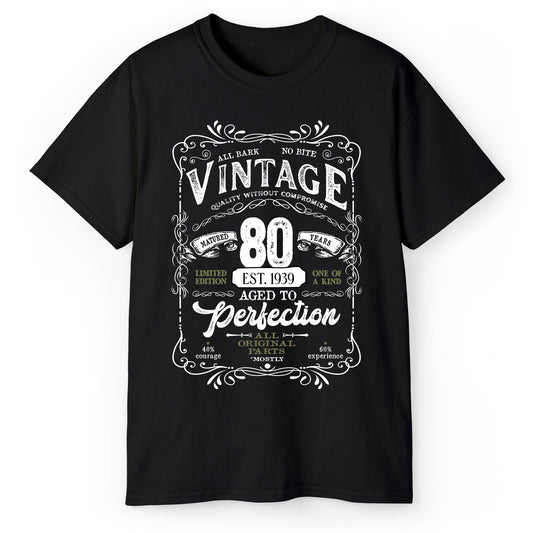 Matured 80 Years - Personalized 80th Birthday gift For 80 Year Old - Custom Tshirt - MyMindfulGifts