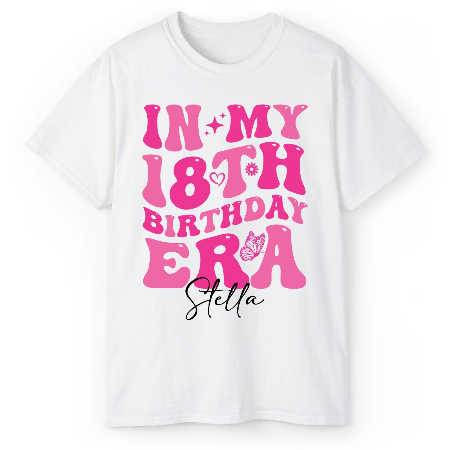 In My 18th Birthday Era - Personalized 18th Birthday gift For 18 Year Old Girl - Custom Tshirt - MyMindfulGifts