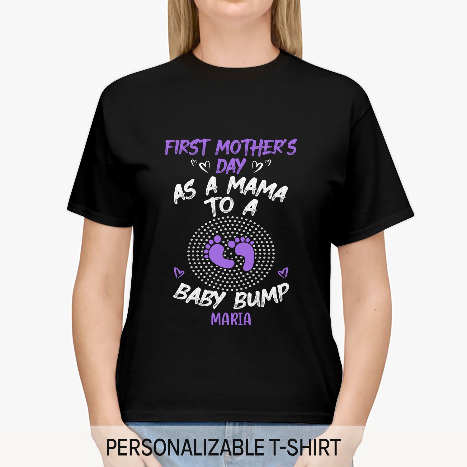 Mama To A Baby Bump - Personalized First Mother's Day gift For Mom To Be - Custom Tshirt - MyMindfulGifts