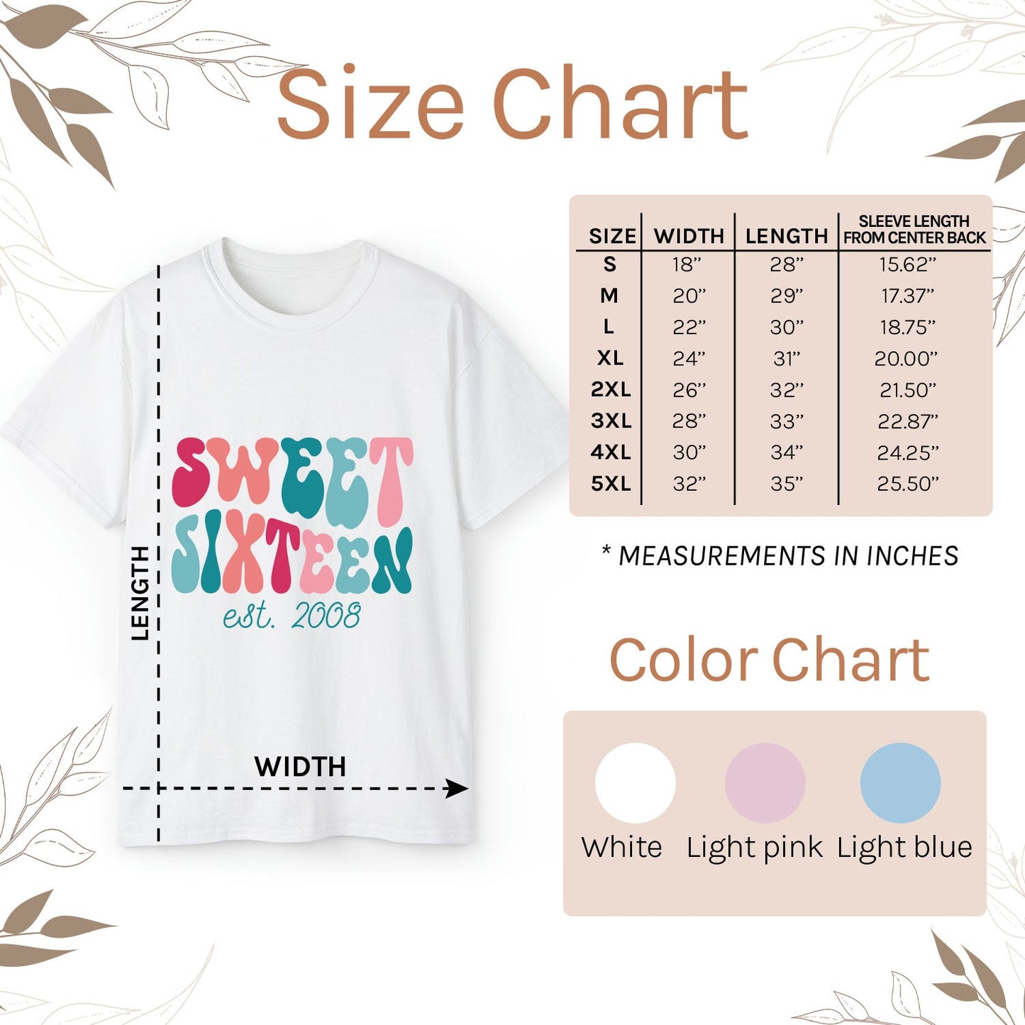 Sweet Sixteen - Personalized 16th Birthday gift For 16 Year Old - Custom Tshirt - MyMindfulGifts