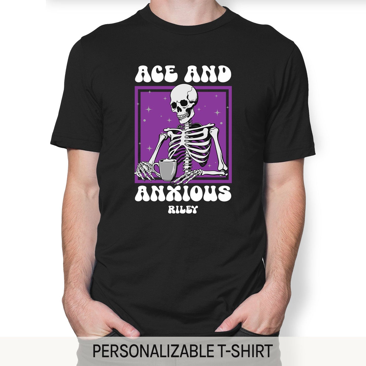 Ace And Anxious - Personalized  gift For Asexual - Custom Tshirt - MyMindfulGifts