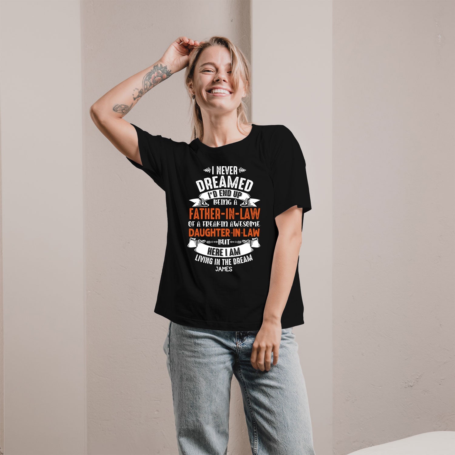 Father In Law Of A Freaking Awesome Daughter In Law - Personalized  gift For Father In Law from Daughter In Law - Custom Tshirt - MyMindfulGifts