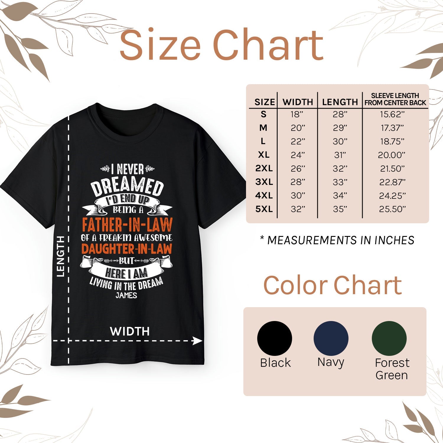 Father In Law Of A Freaking Awesome Daughter In Law - Personalized  gift For Father In Law from Daughter In Law - Custom Tshirt - MyMindfulGifts