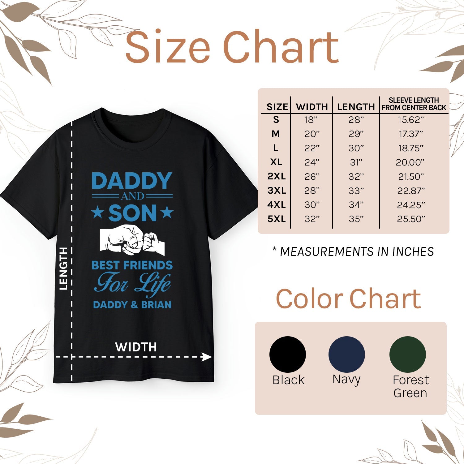 Daddy And Son Best Friends For Life - Personalized  gift Father Son - Custom Tshirt - MyMindfulGifts