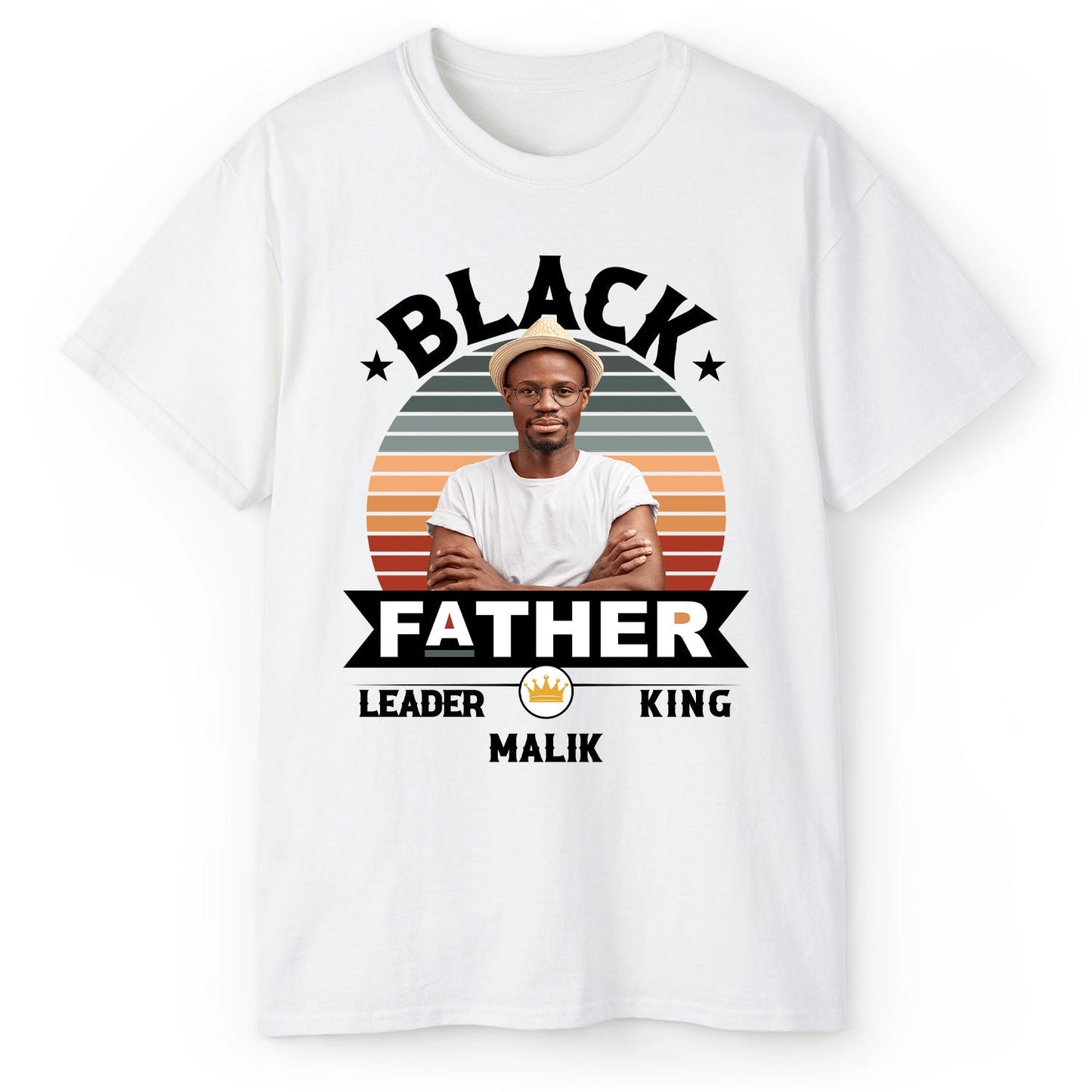 Black Father - Personalized  gift For Black Dad - Custom Tshirt - MyMindfulGifts