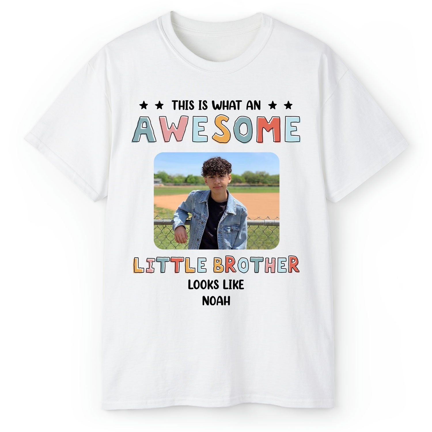 This Is What An Awesome Little Brother Looks Like - Personalized  gift For Little Brother - Custom Tshirt - MyMindfulGifts