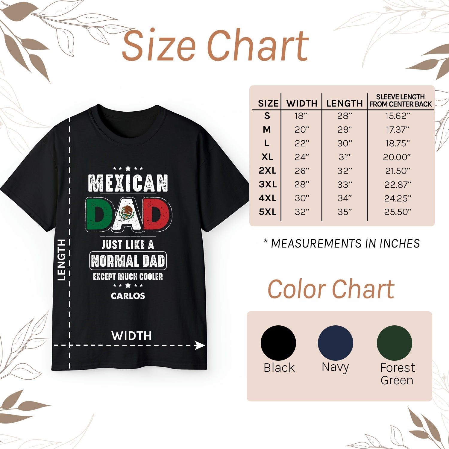 Just Like A Normal Dad Except Much Cooler - Personalized  gift For Mexican Dad - Custom Tshirt - MyMindfulGifts