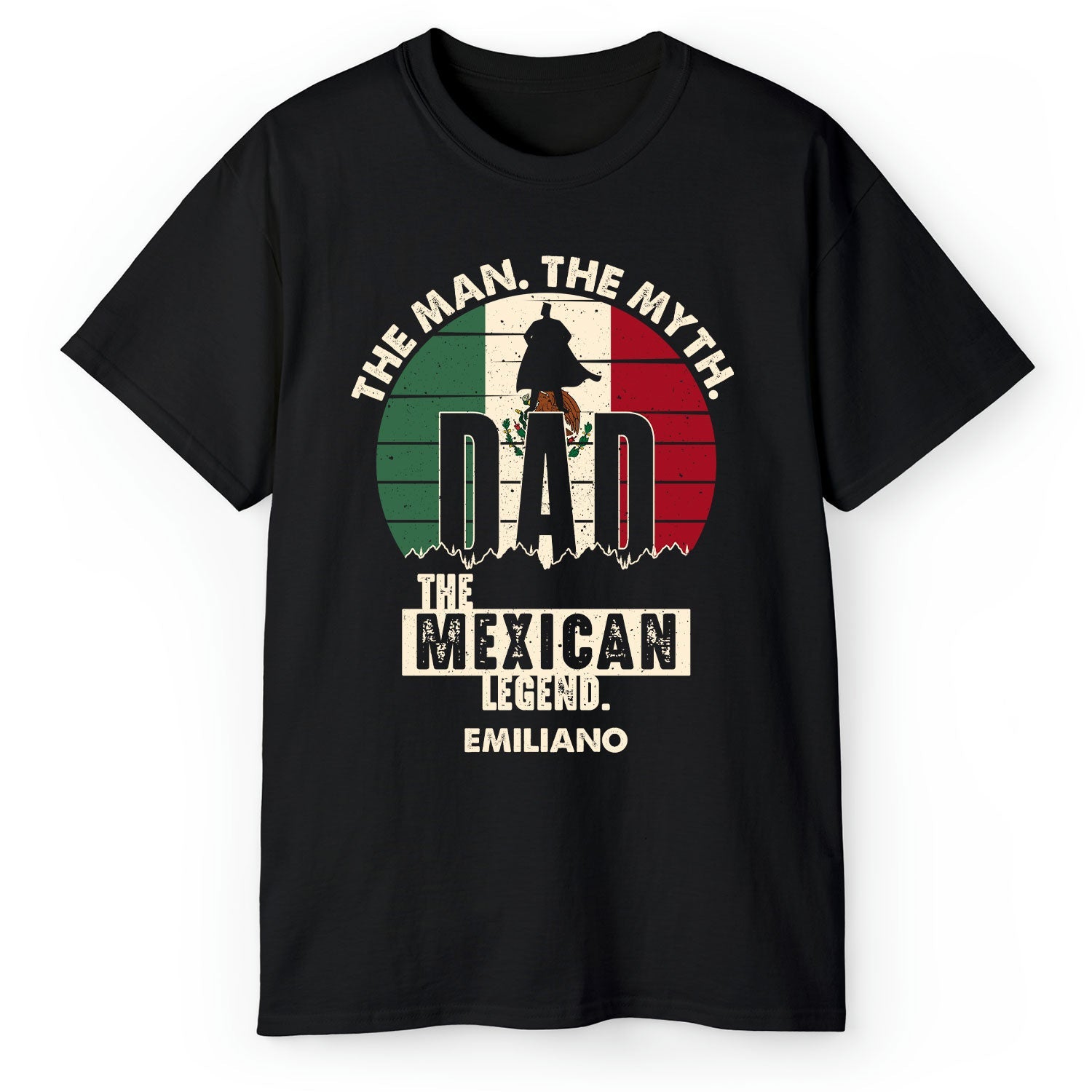 The Man. The Myth. The Mexican Legend. - Personalized  gift For Mexican Dad - Custom Tshirt - MyMindfulGifts