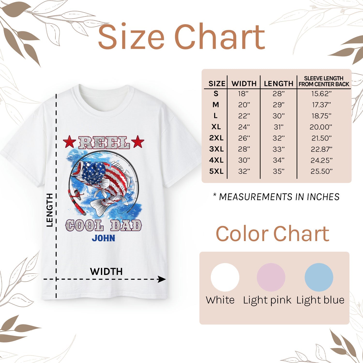 Reel Cool Dad - Personalized  gift For Fisherman Dad - Custom Tshirt - MyMindfulGifts