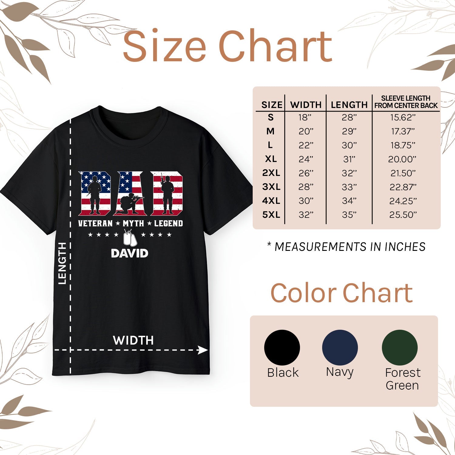 Veteran Myth Legend - Personalized  gift For Veteran Dad - Custom Tshirt - MyMindfulGifts
