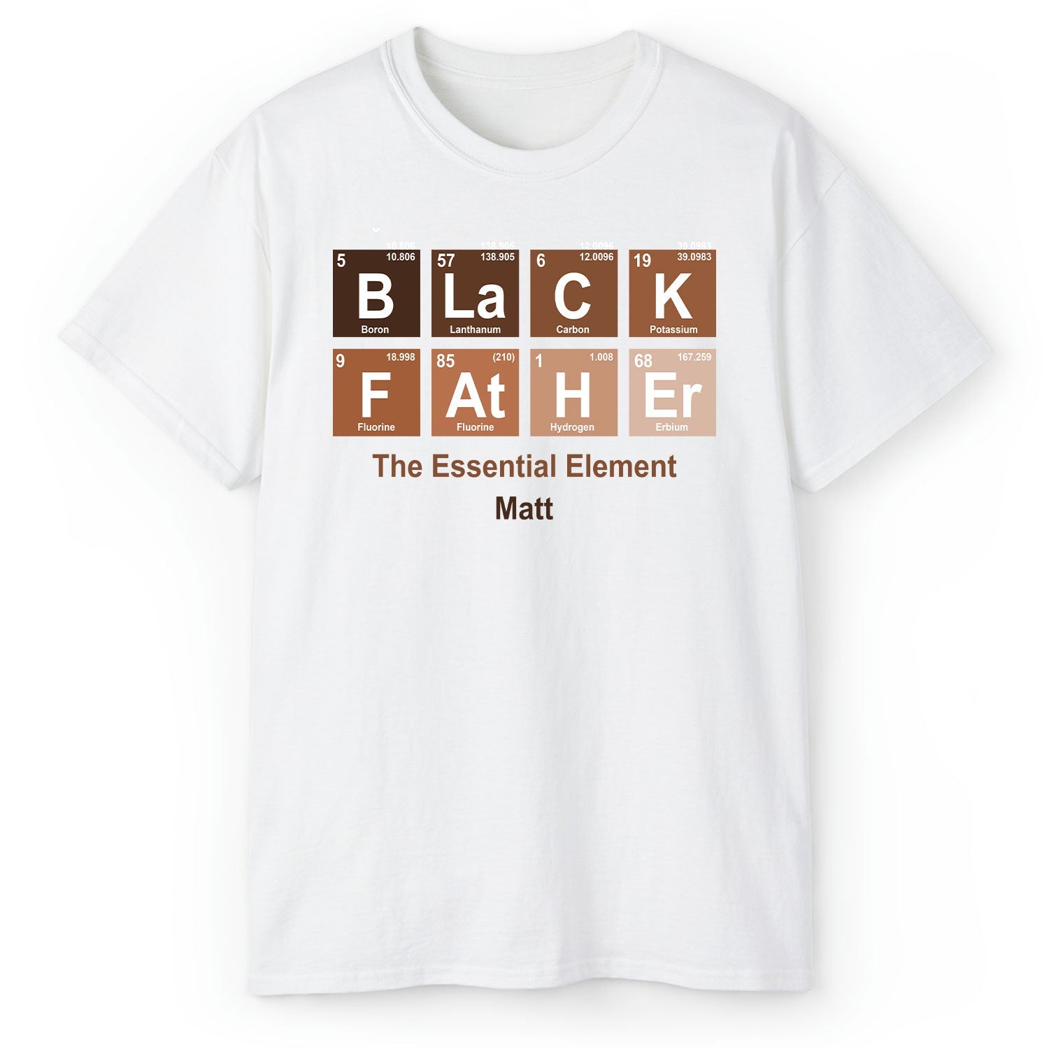 Black Father - Personalized  gift For Black Father - Custom Tshirt - MyMindfulGifts