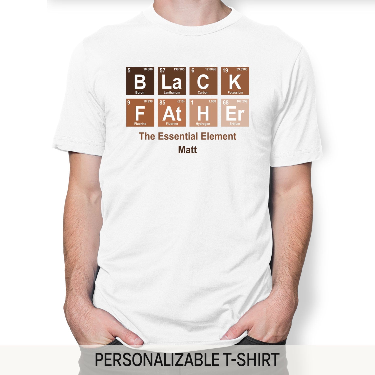 Black Father - Personalized  gift For Black Father - Custom Tshirt - MyMindfulGifts