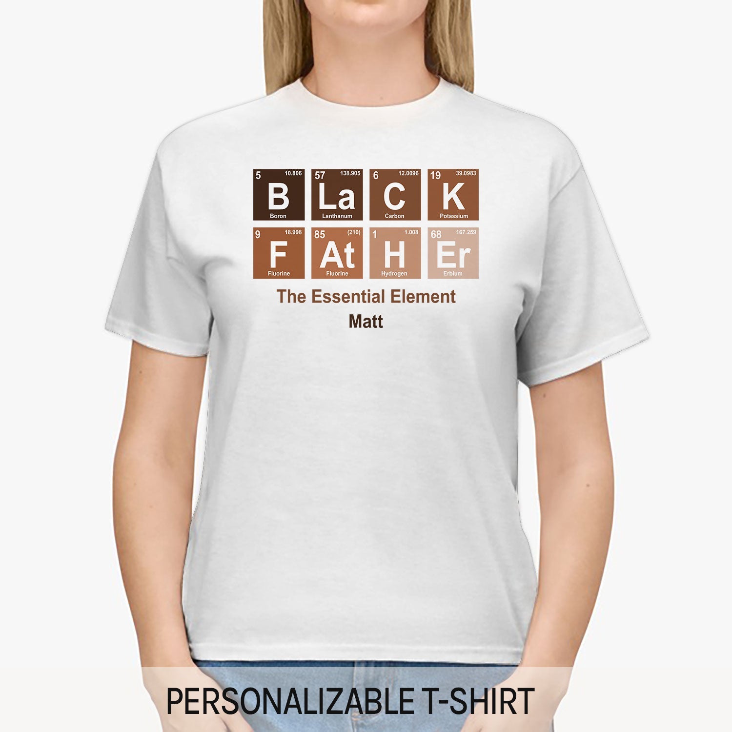 Black Father - Personalized  gift For Black Father - Custom Tshirt - MyMindfulGifts