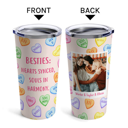 Souls In Harmomy - Personalized Galentine's Day gift For Friends - Custom Tumbler - MyMindfulGifts