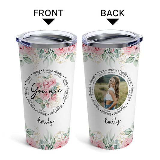 Inspirational Christian Woman Gift - Personalized  gift For Friends - Custom Tumbler - MyMindfulGifts