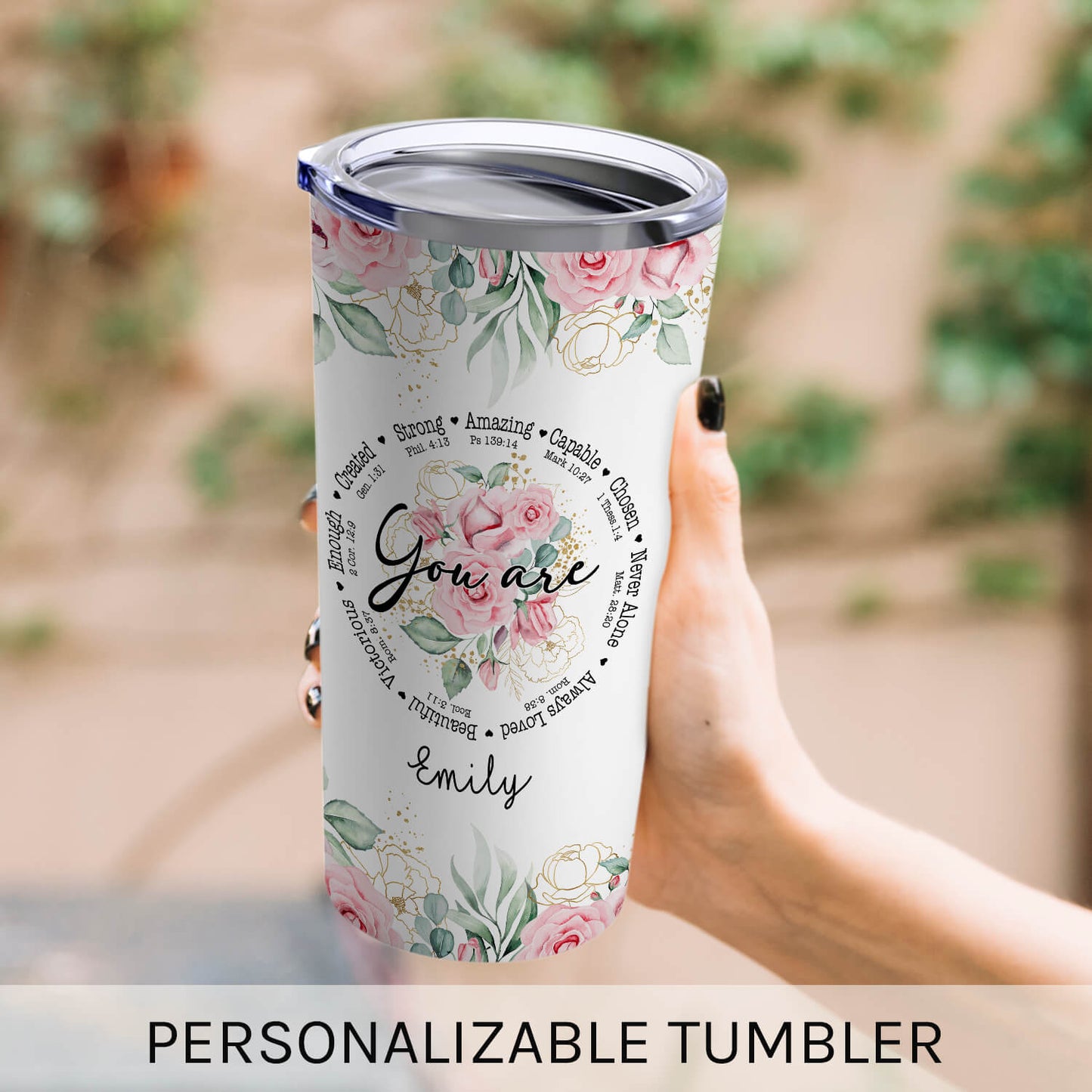 Inspirational Christian Woman Gift - Personalized  gift For Friends - Custom Tumbler - MyMindfulGifts