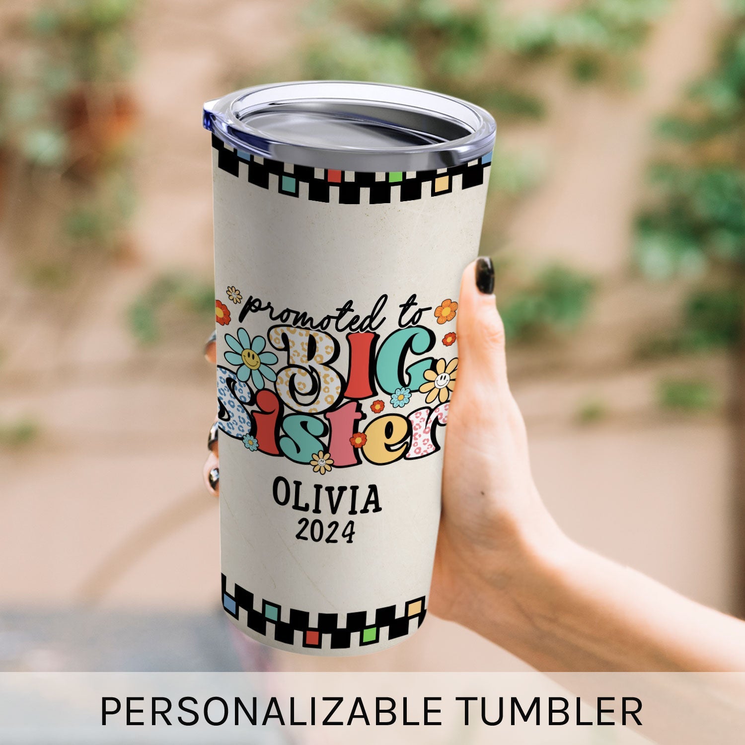 Promoted To Big Sister - Personalized  gift For Big Sister - Custom Tumbler - MyMindfulGifts