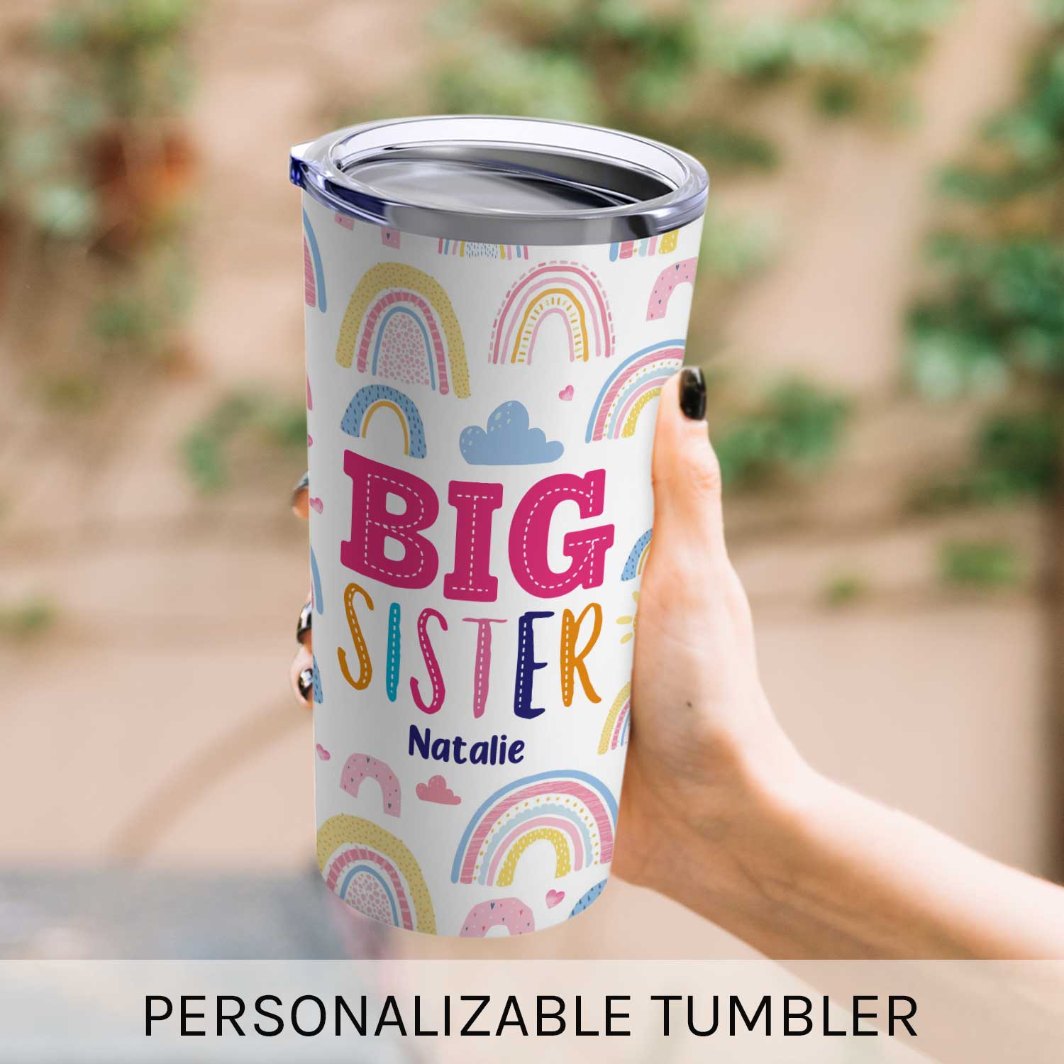 Big Sister - Personalized  gift For Big Sister - Custom Tumbler - MyMindfulGifts