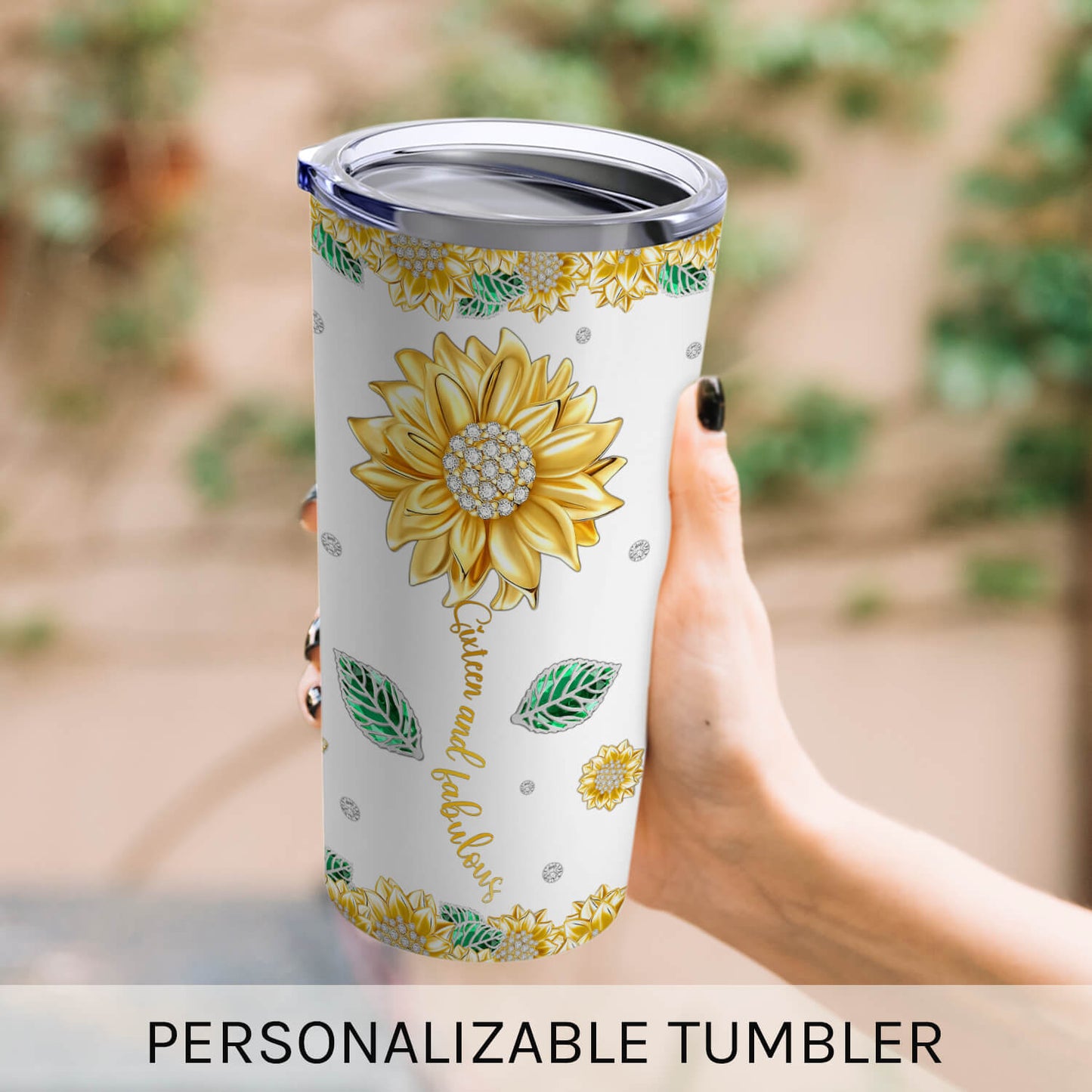 Sixteen And Fabulous - Personalized 16th BIrthday gift For 16 Year Old - Custom Tumbler - MyMindfulGifts
