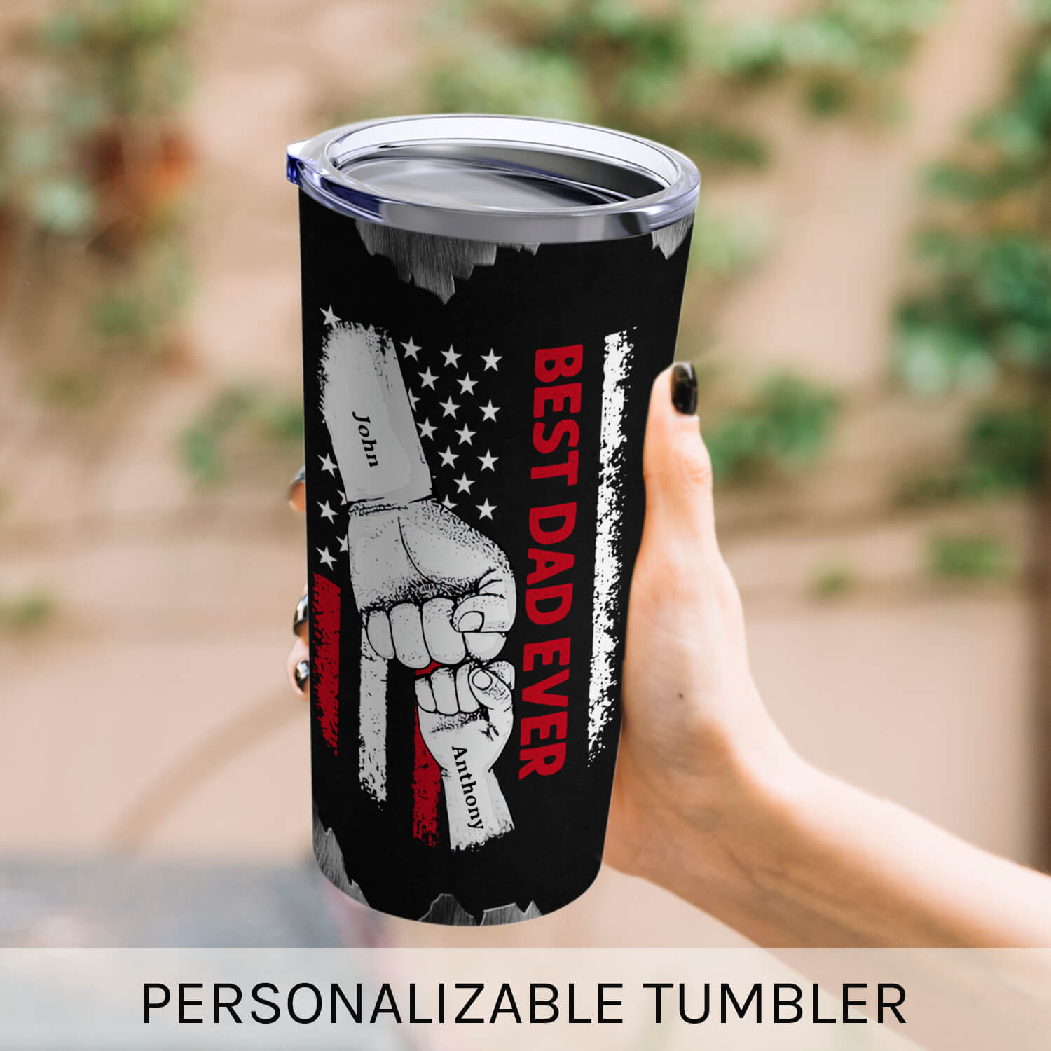 Best Dad Ever - Personalized  gift For Dad From Son - Custom Tumbler - MyMindfulGifts