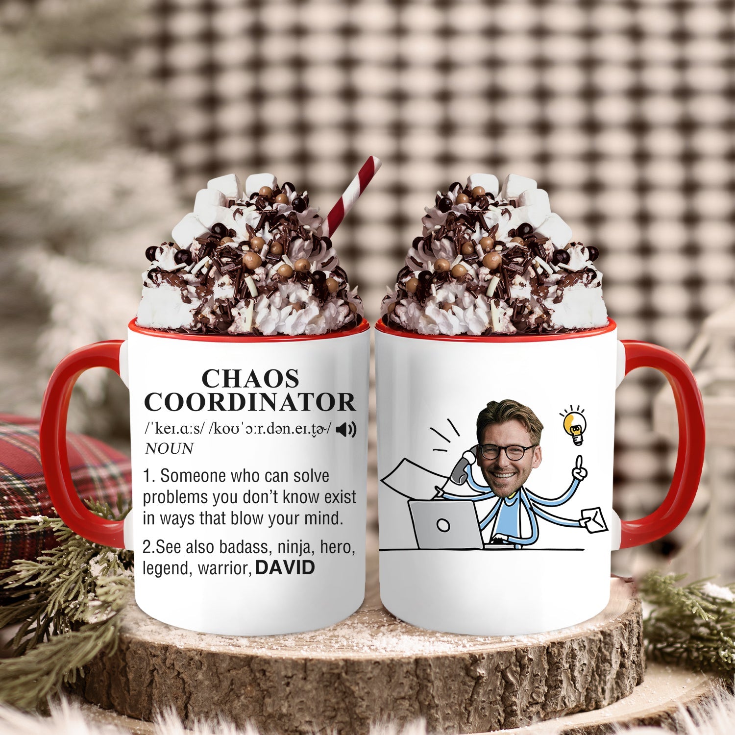 Chaos Coordinator - Personalized Boss's Day, Birthday or Christmas gift For Boss - Custom Accent Mug - MyMindfulGifts