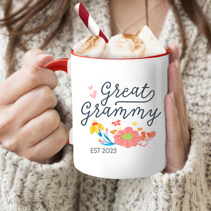 Great Grammy - Personalized Mother's Day, Birthday or Christmas gift For Great Grandma - Custom Accent Mug - MyMindfulGifts