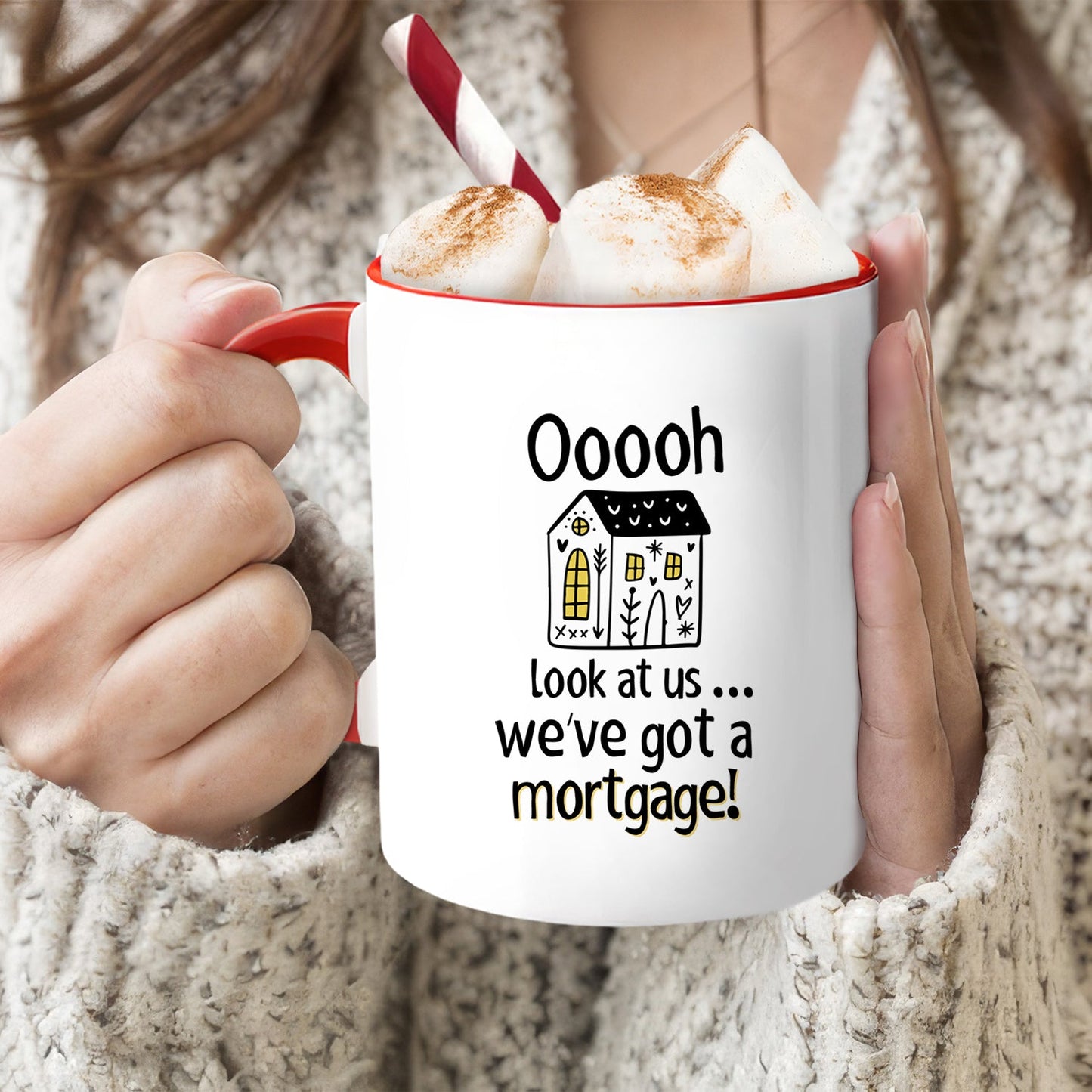 We've Got A Mortgage - Personalized First Christmas gift For Family - Custom Accent Mug - MyMindfulGifts