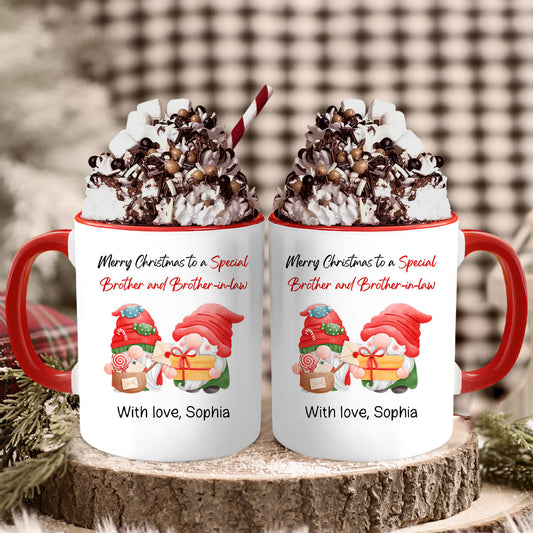 To A Special - Personalized Christmas gift For Siblings and Inlaws - Custom Accent Mug - MyMindfulGifts