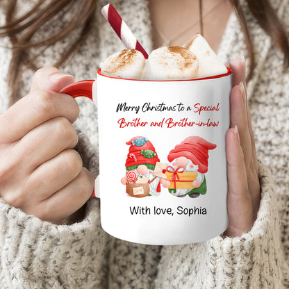 To A Special - Personalized Christmas gift For Siblings and Inlaws - Custom Accent Mug - MyMindfulGifts