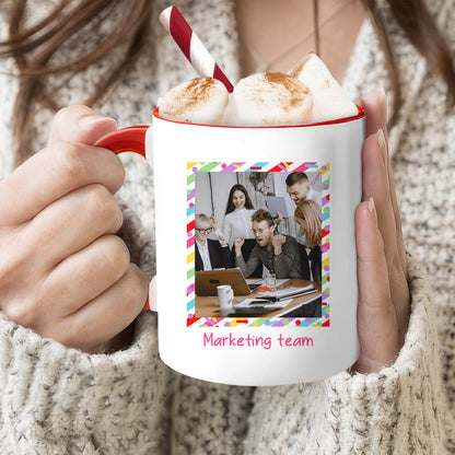 We Make A Pretty Sweet Team - Personalized Birthday or Christmas gift For Coworkers or Employees - Custom Accent Mug - MyMindfulGifts