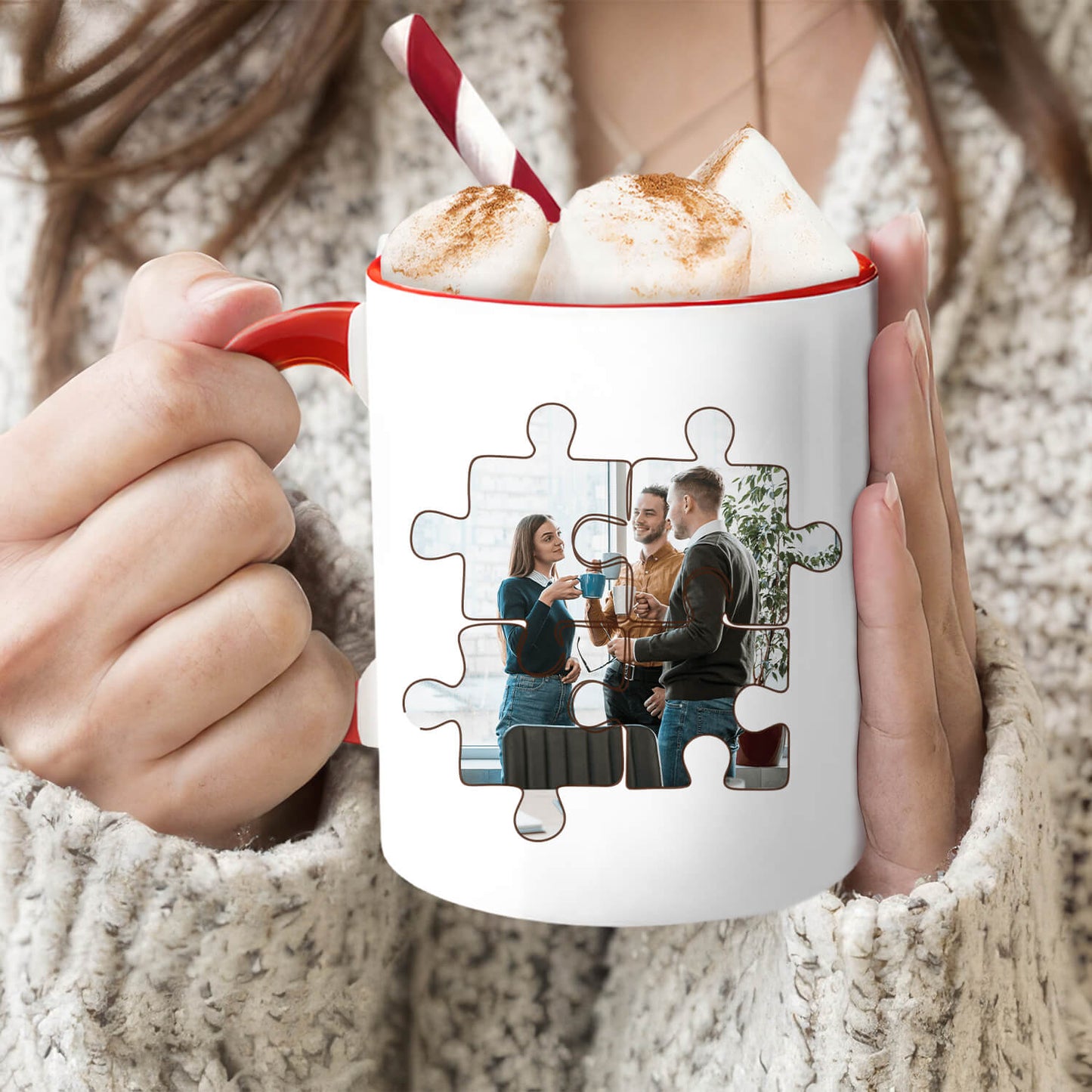 Team - Personalized Birthday or Christmas gift For Coworkers or Employees - Custom Accent Mug - MyMindfulGifts