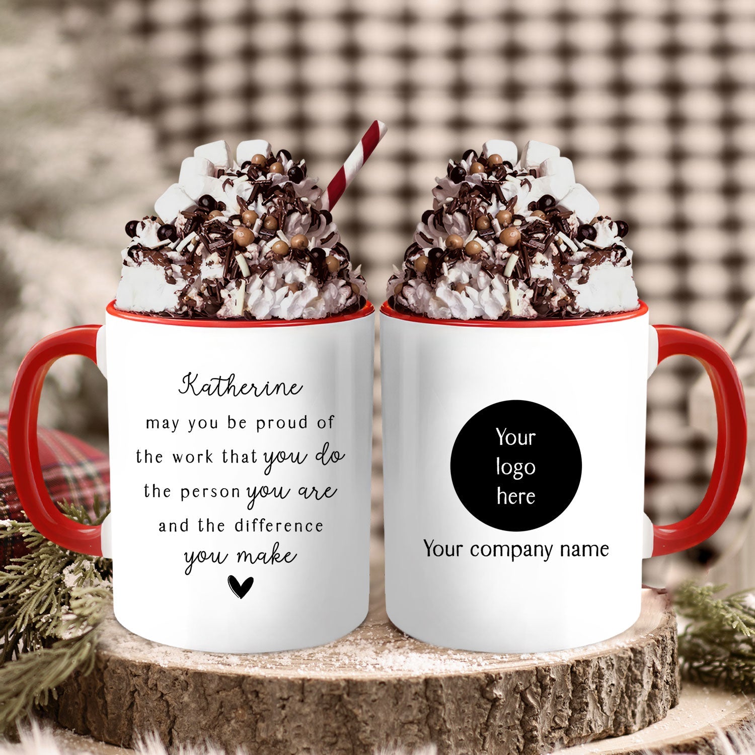 May You Be Proud Of The Difference You Make - Personalized Birthday or Christmas gift For Coworker or Employee - Custom Accent Mug - MyMindfulGifts