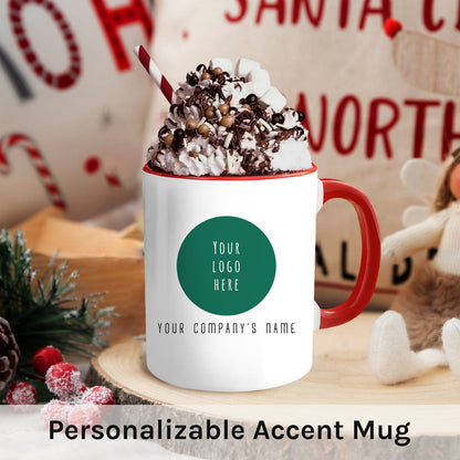 Never Forget The Difference That You Make - Personalized Christmas gift For Coworker or Employee - Custom Accent Mug - MyMindfulGifts