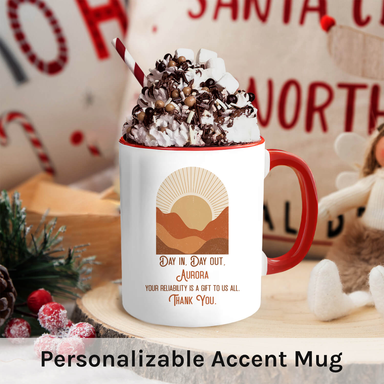 Your Reliability Is A Gift To Us All - Personalized Birthday or Christmas gift For Employees - Custom Accent Mug - MyMindfulGifts