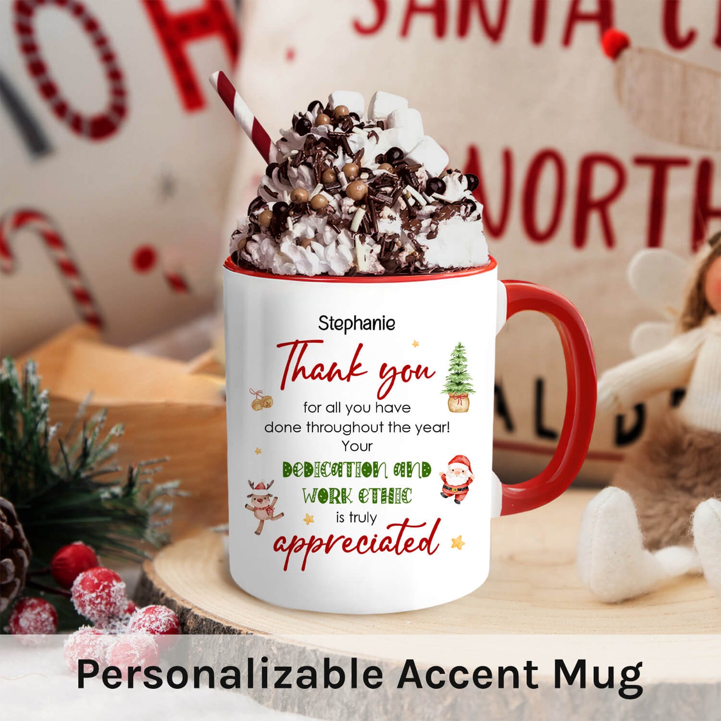 Thank You For All You Have Done - Personalized Birthday or Christmas gift For Employees - Custom Accent Mug - MyMindfulGifts