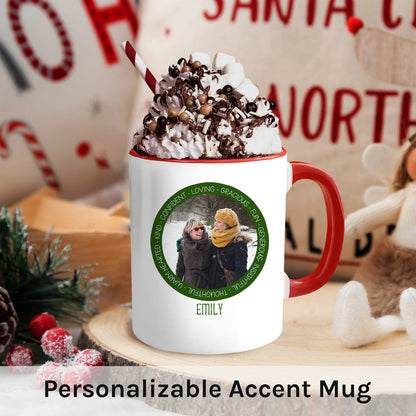 Best Daughter In Law Ever - Personalized Christmas gift For Daughter In Law - Custom Accent Mug - MyMindfulGifts