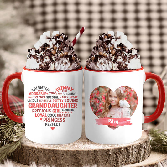 Granddaughter - Personalized Birthday or Christmas gift For Granddaughter - Custom Accent Mug - MyMindfulGifts