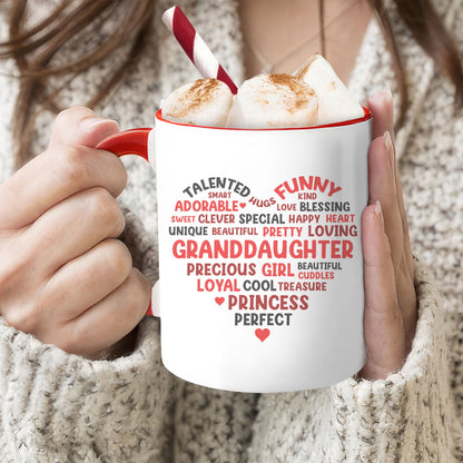 Granddaughter - Personalized Birthday or Christmas gift For Granddaughter - Custom Accent Mug - MyMindfulGifts