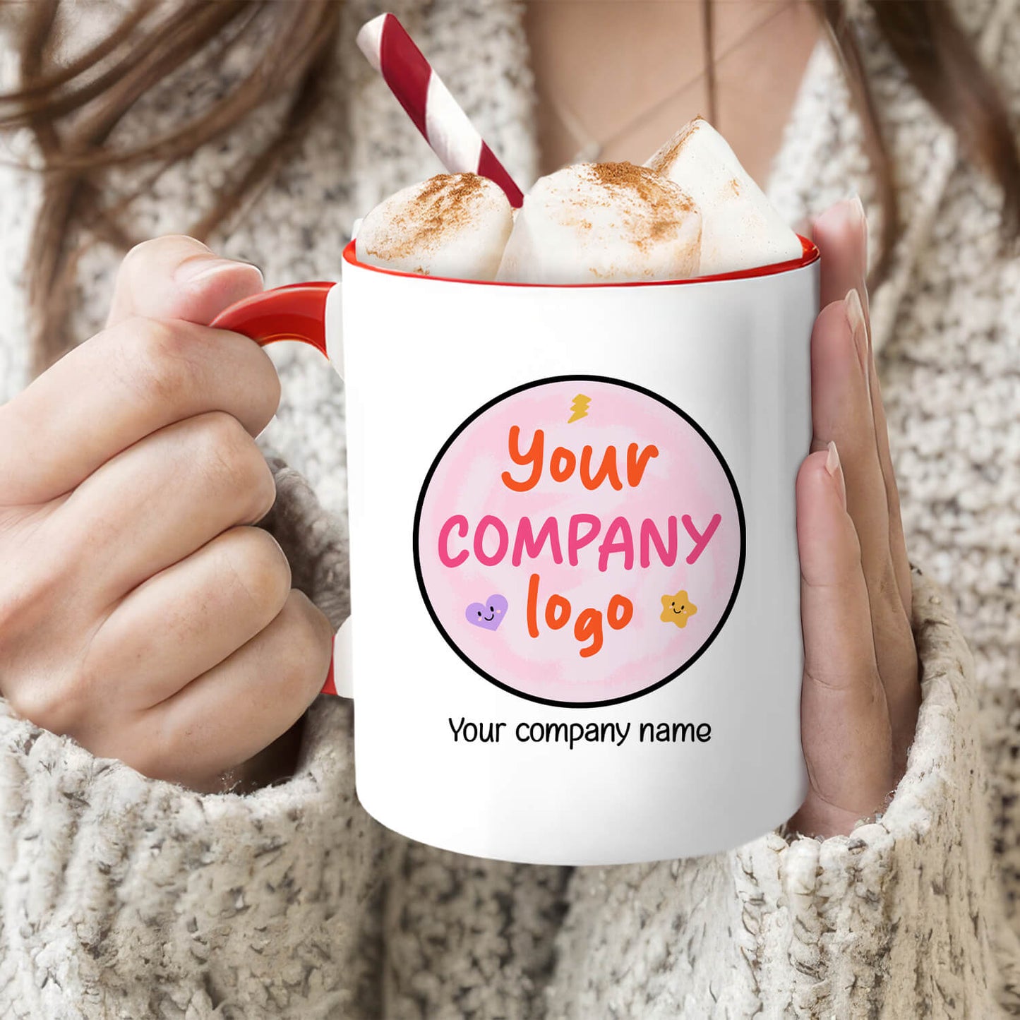 Your Words Speak For Itself - Personalized Christmas gift For Employees - Custom Accent Mug - MyMindfulGifts