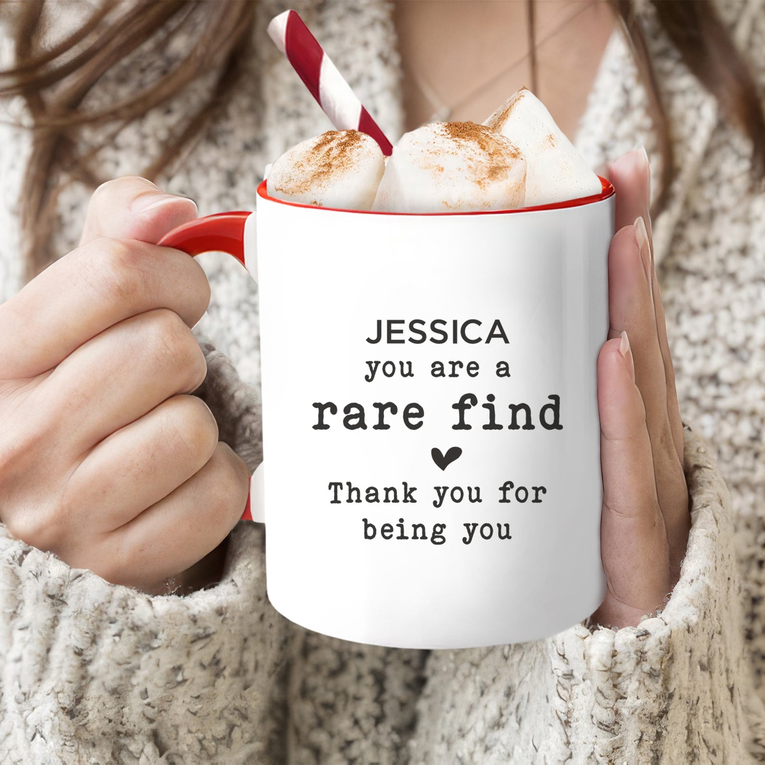 You Are A Rare Find - Personalized Birthday or Christmas gift For Employees - Custom Accent Mug - MyMindfulGifts