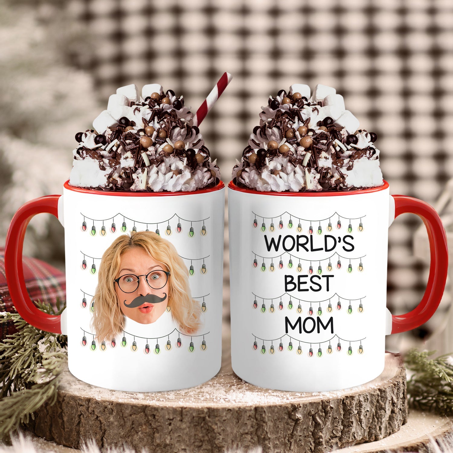 World's Best Mom - Personalized Christmas gift For Mom - Custom Accent Mug - MyMindfulGifts