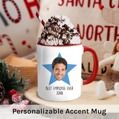 Best Employee Ever - Personalized Birthday or Christmas gift For Employee - Custom Accent Mug - MyMindfulGifts